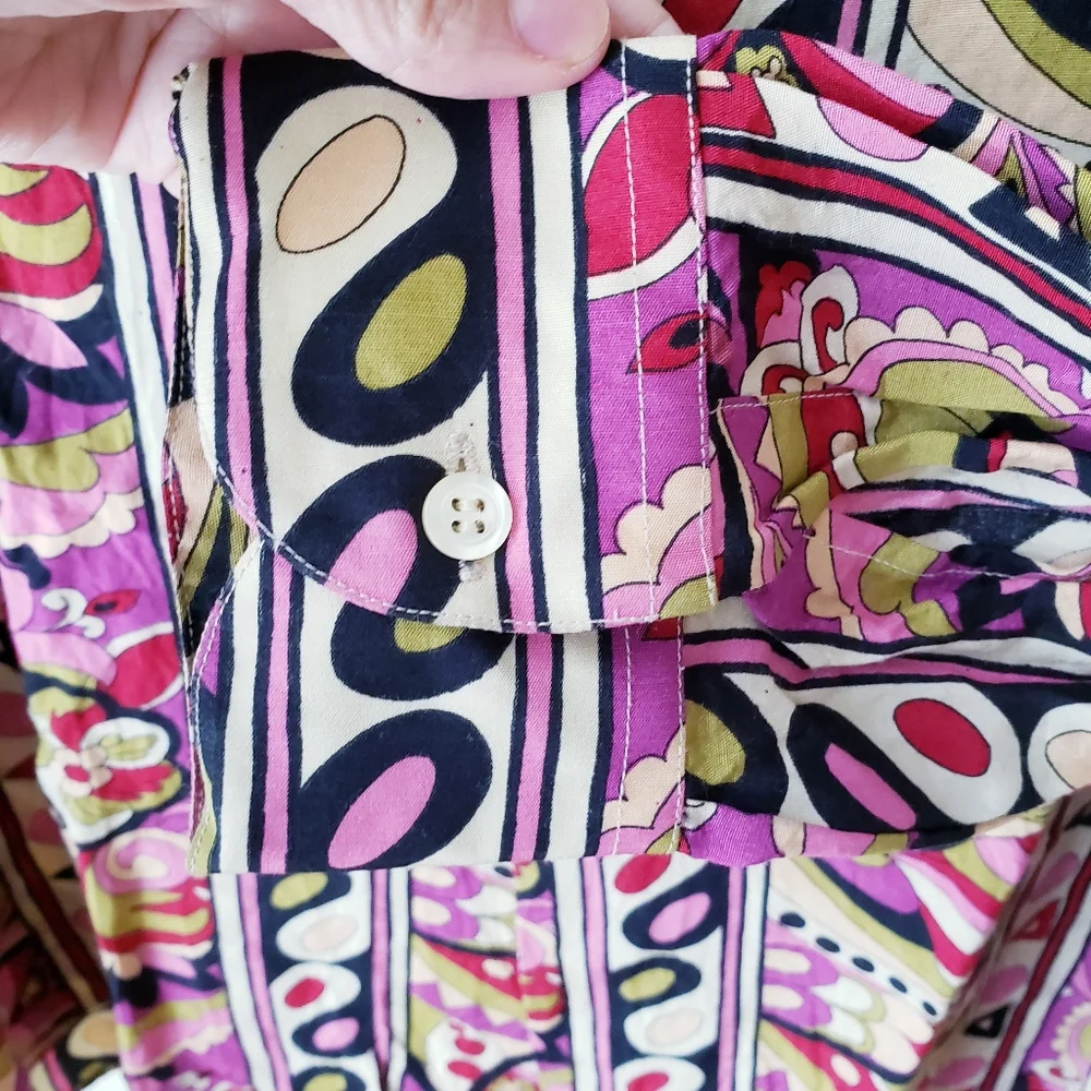 D'amico Italy Multicolor Print Button Shirt - Picture 9 of 10